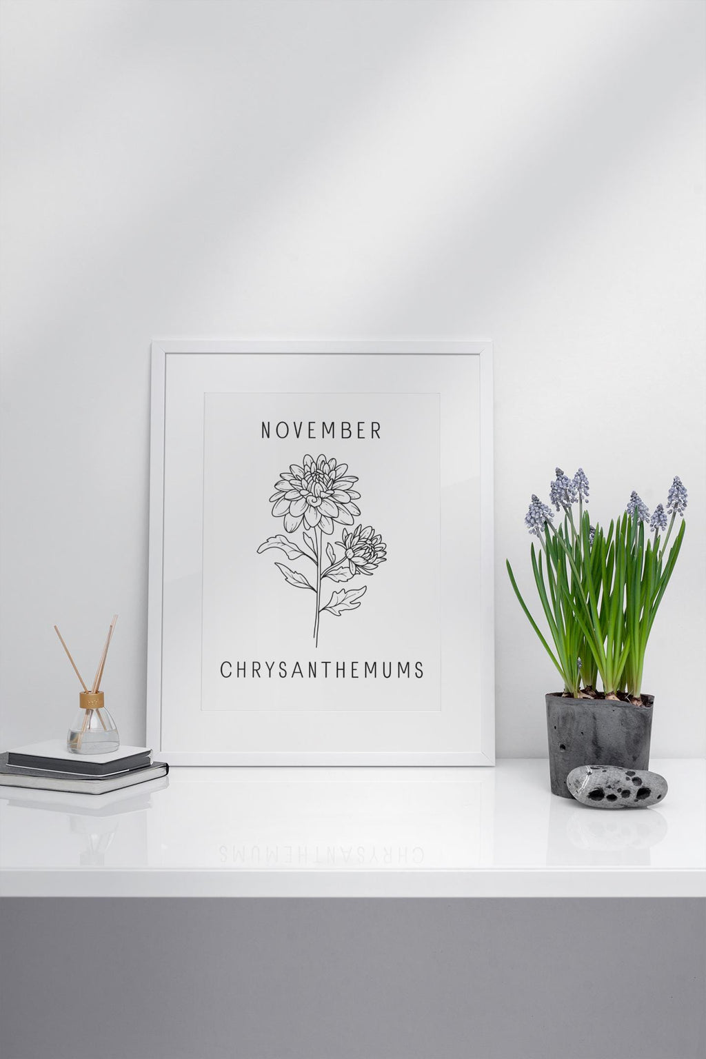 November Birth Flower Print - Chrysanthemum Wall Art