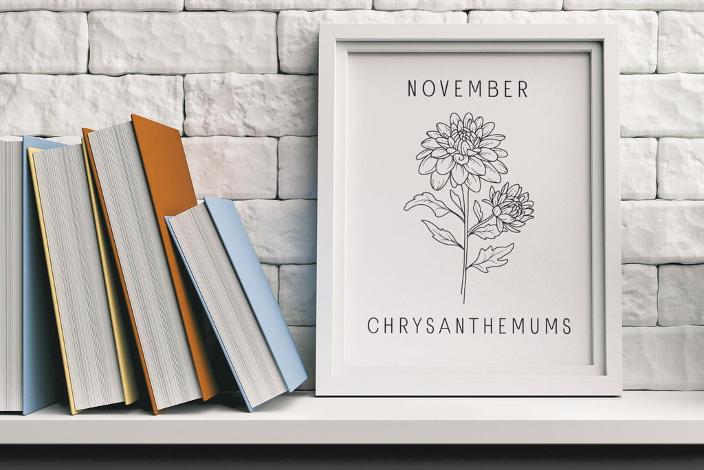November Birth Flower Print - Chrysanthemum Wall Art